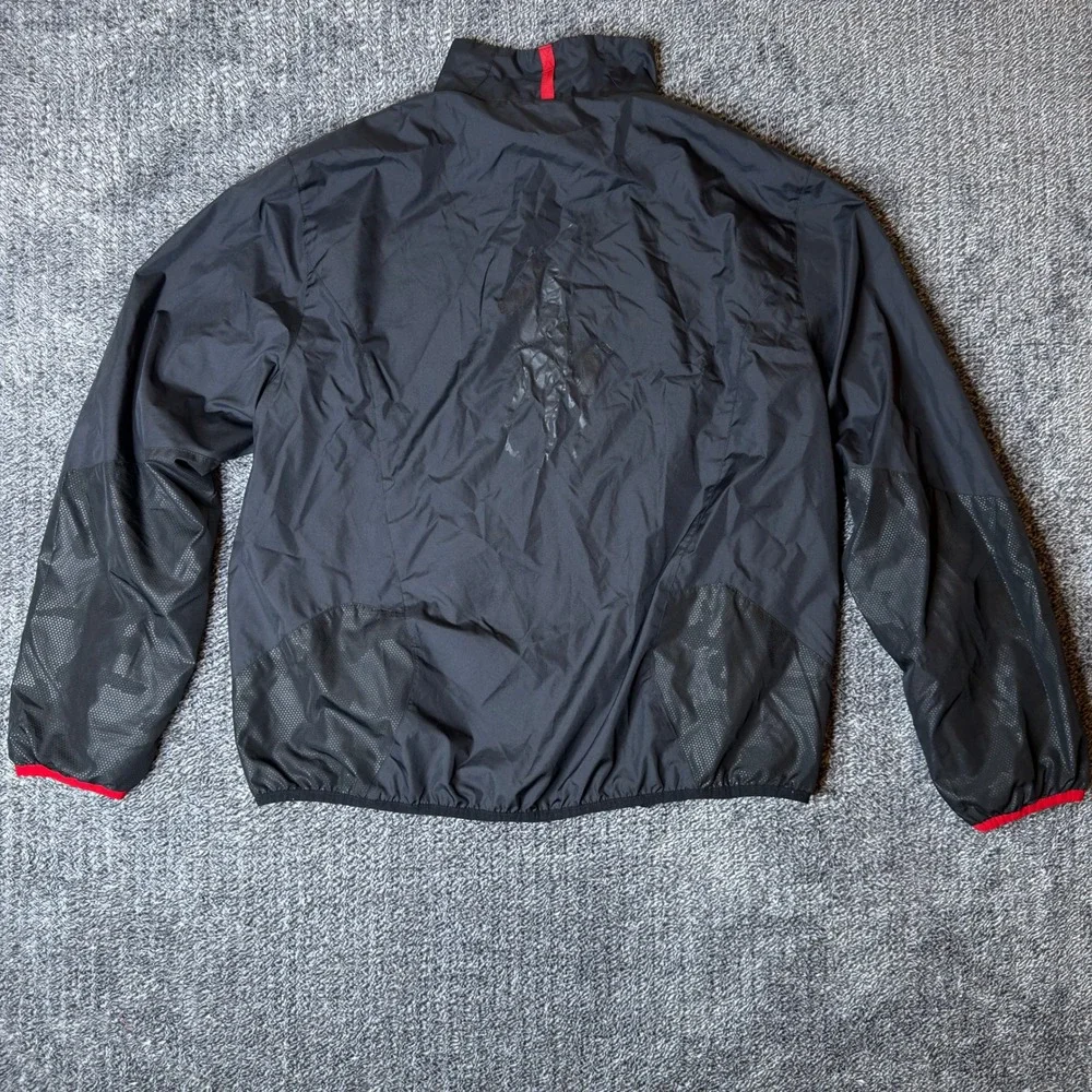 Polo Sport Ralph Lauren Performance Windbreaker Jacket Black Red Mens Large‎